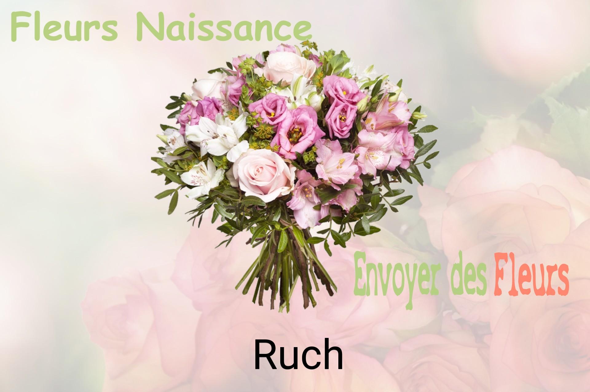 Bouquet de fleurs de naissance livré à Ruch